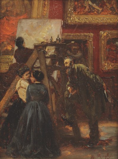 In the Louvre, 1867 by Adolph Menzel